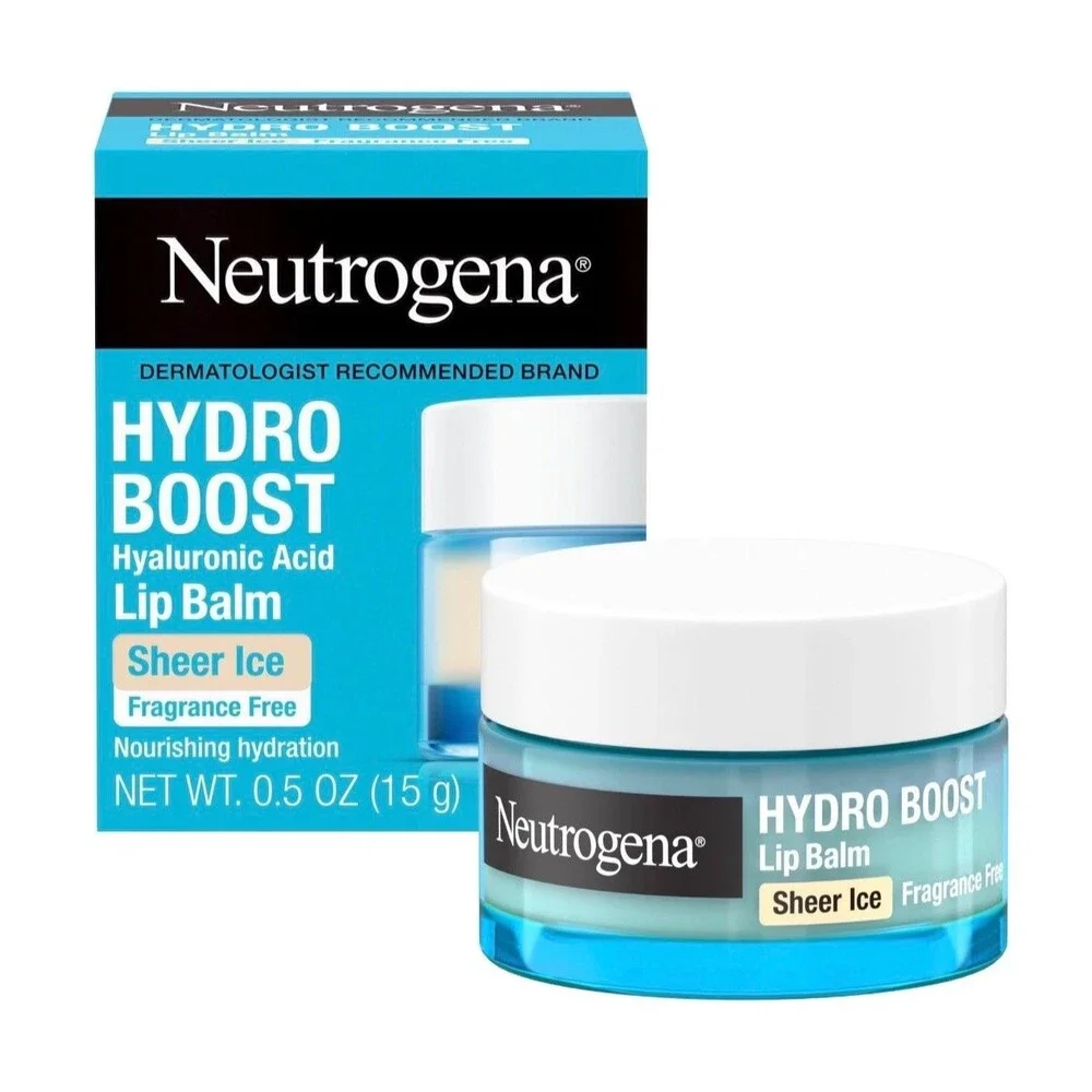 Neutrogena Hydro Boost Hyaluronic Acid Lip Balm Sheer Ice 0.5 oz (15g) NEW